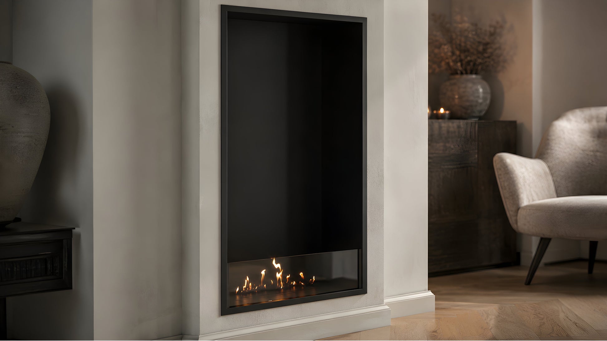 Selected Vertical Fireplace 60 x 140 cm
