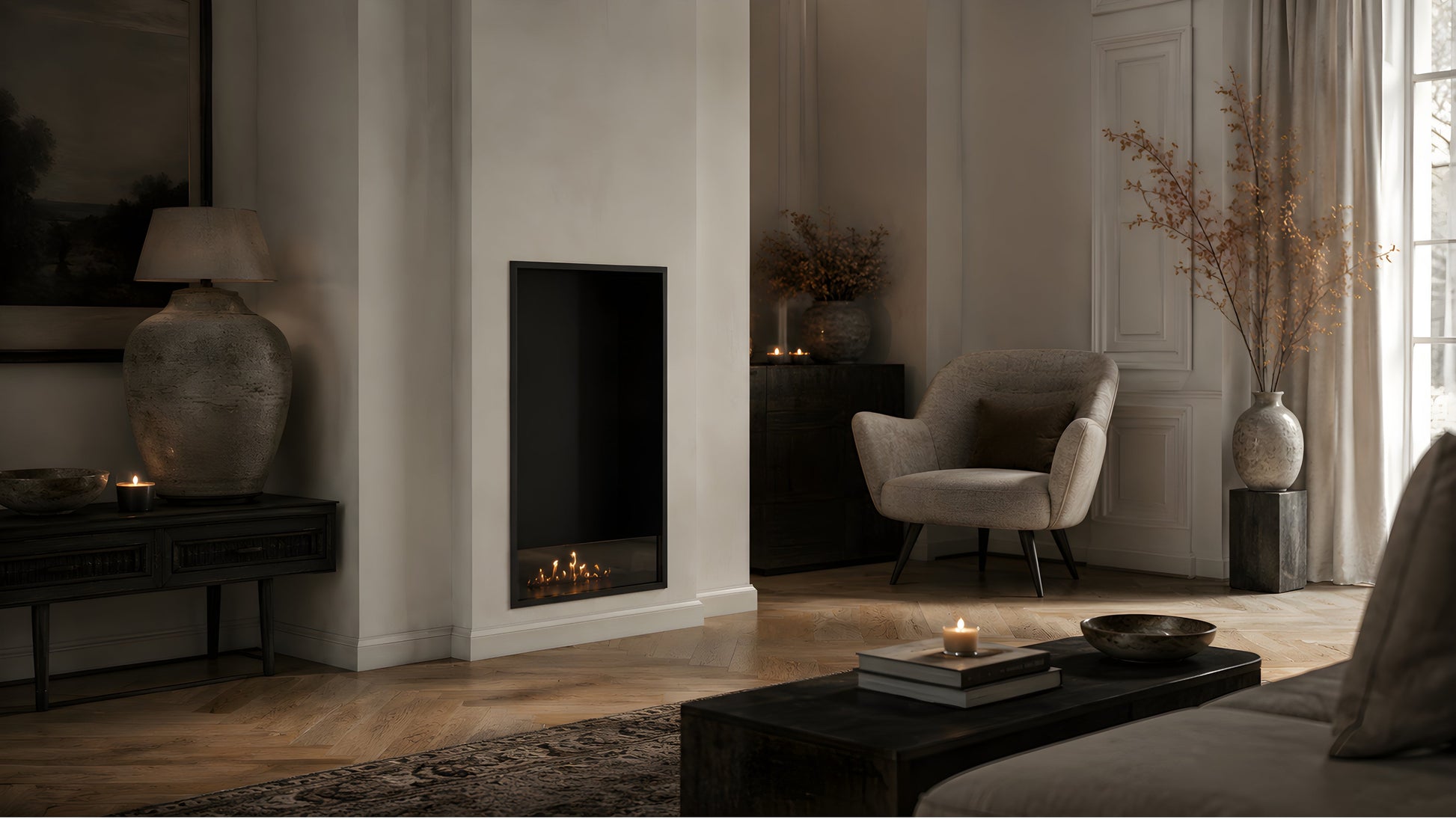 Selected Vertical Fireplace 60 x 140 cm