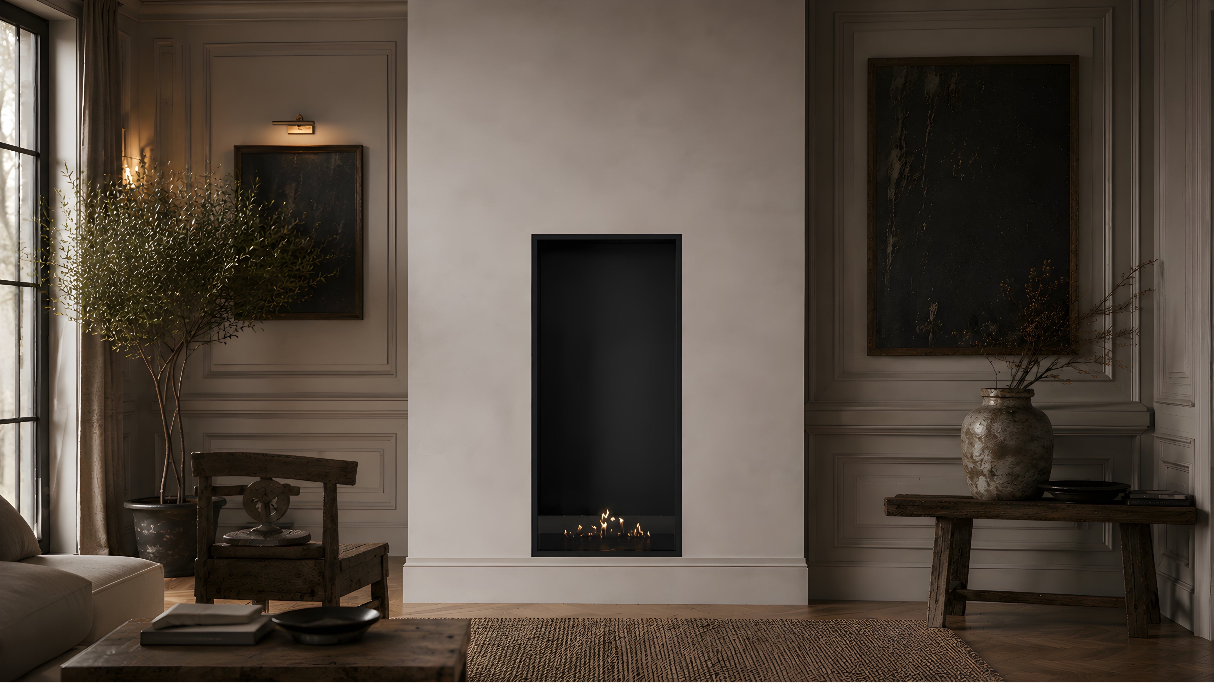 Image of Selected Vertical Fireplace 60 x 160 cm
