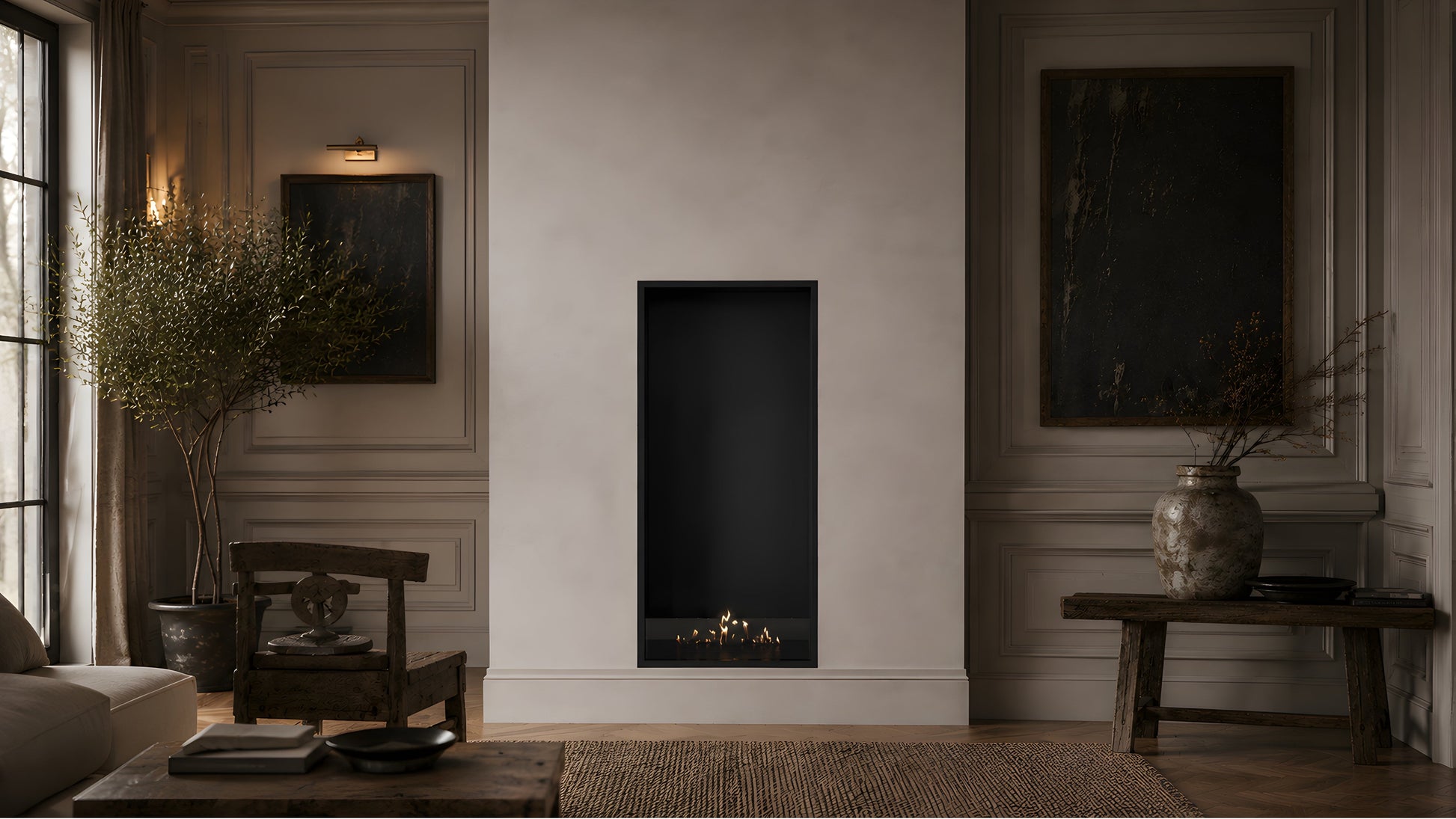Selected Vertical Fireplace 60 x 160 cm