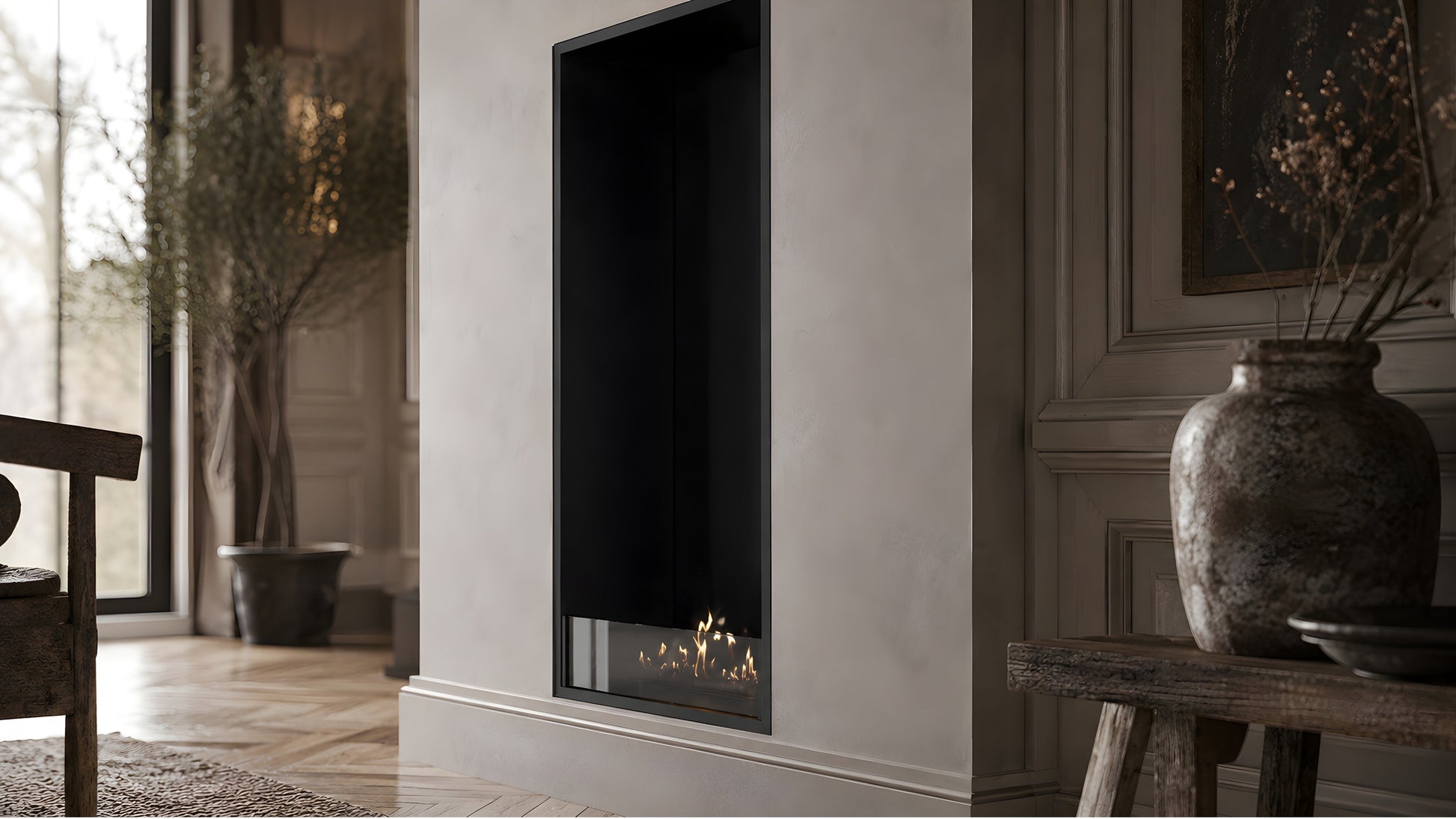 Selected Vertical Fireplace 60 x 160 cm