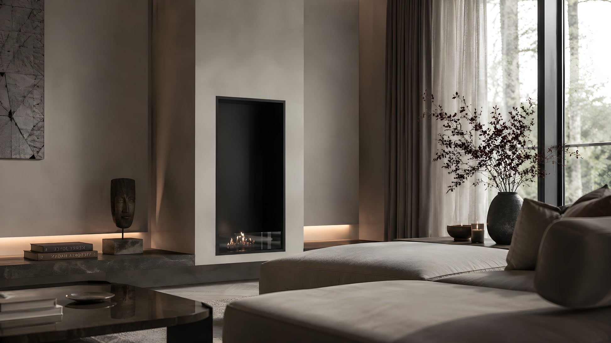 Selected Vertical Fireplace 60 x 120 cm