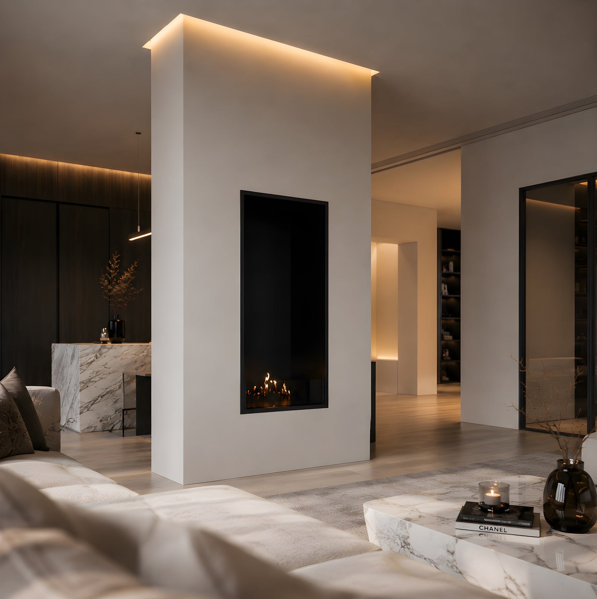 Selected Vertical Fireplace 70 x 160 cm