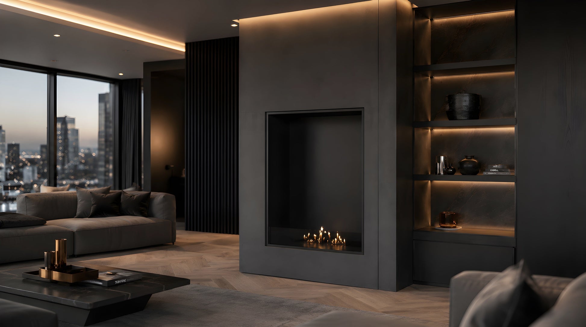 Selected Vertical Fireplace 80 x 100 cm