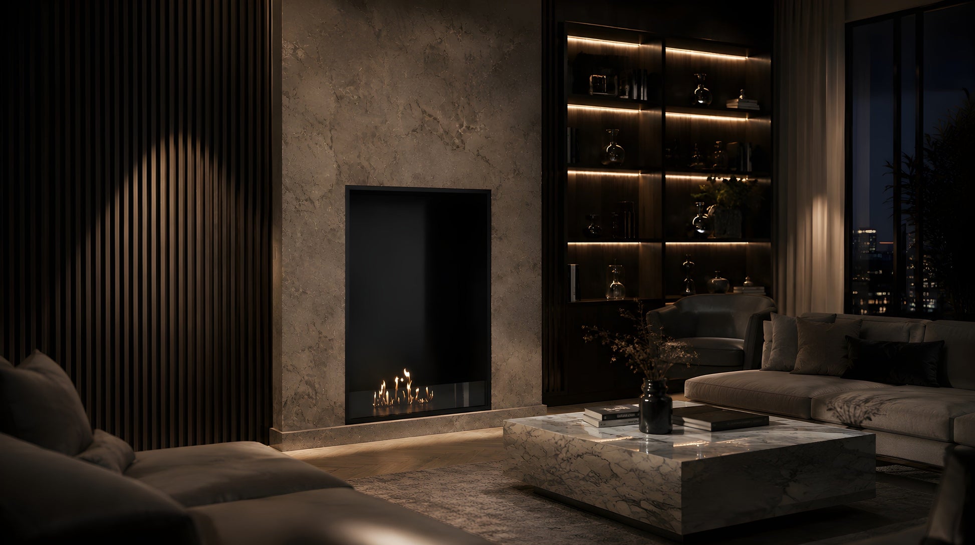 Selected Vertical Fireplace 80 x 120 cm