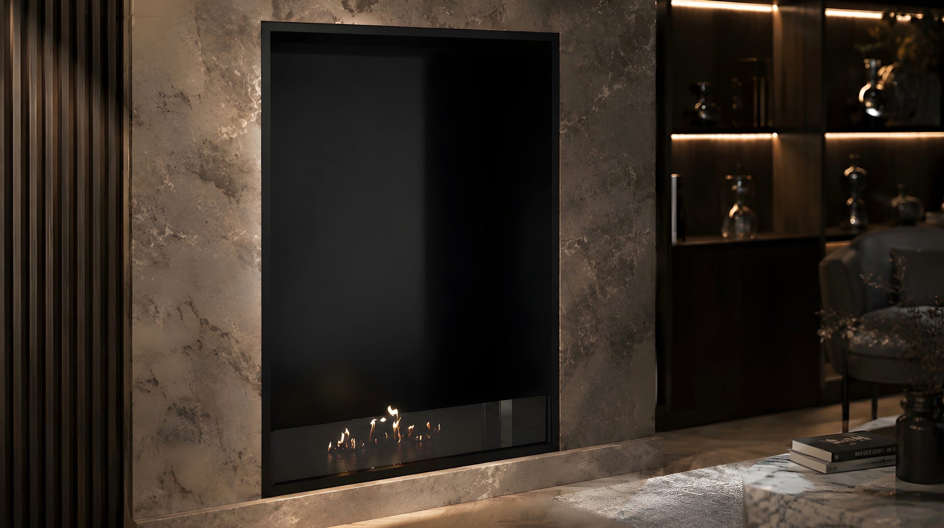 Selected Vertical Fireplace 80 x 120 cm