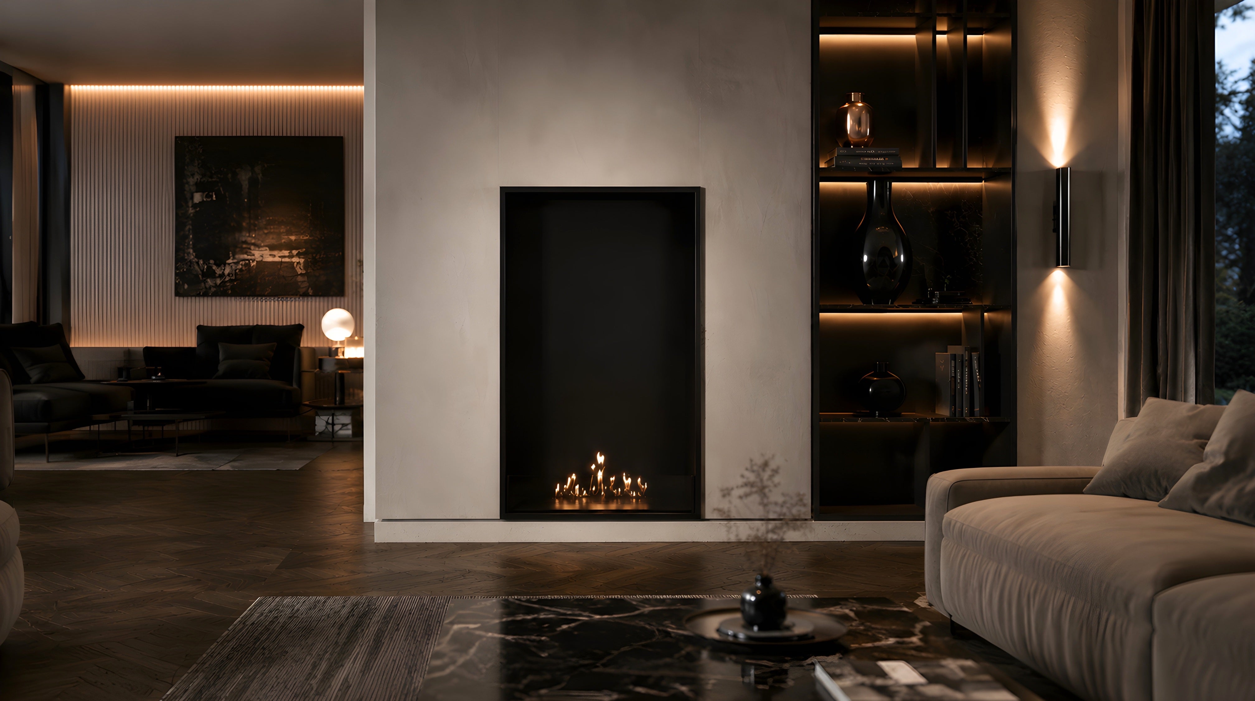 Image of Selected Vertical Fireplace 80 x 140 cm