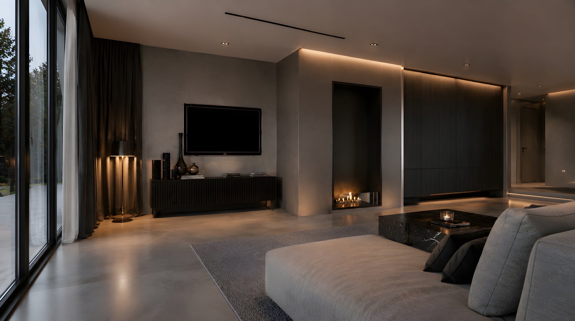 Selected Vertical Fireplace 80 x 160 cm