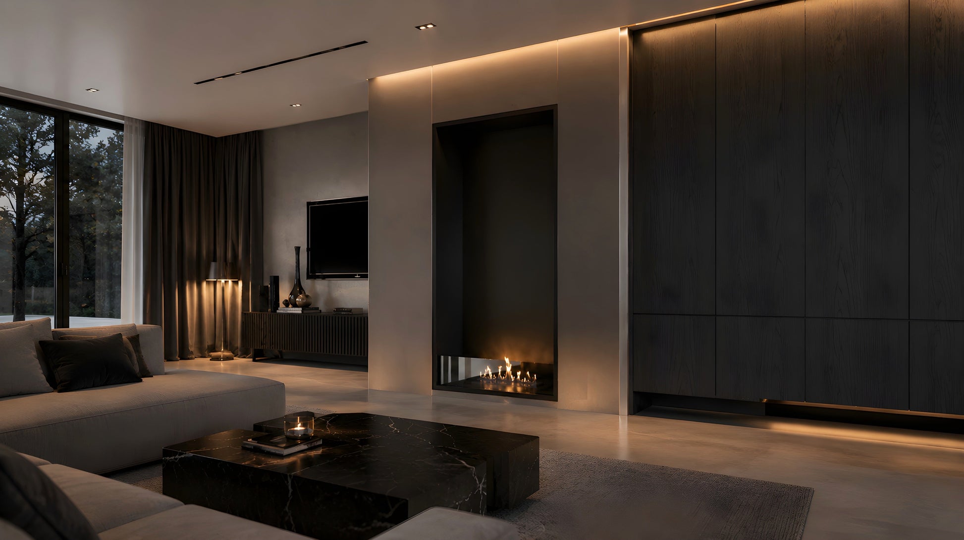 Selected Vertical Fireplace 80 x 160 cm