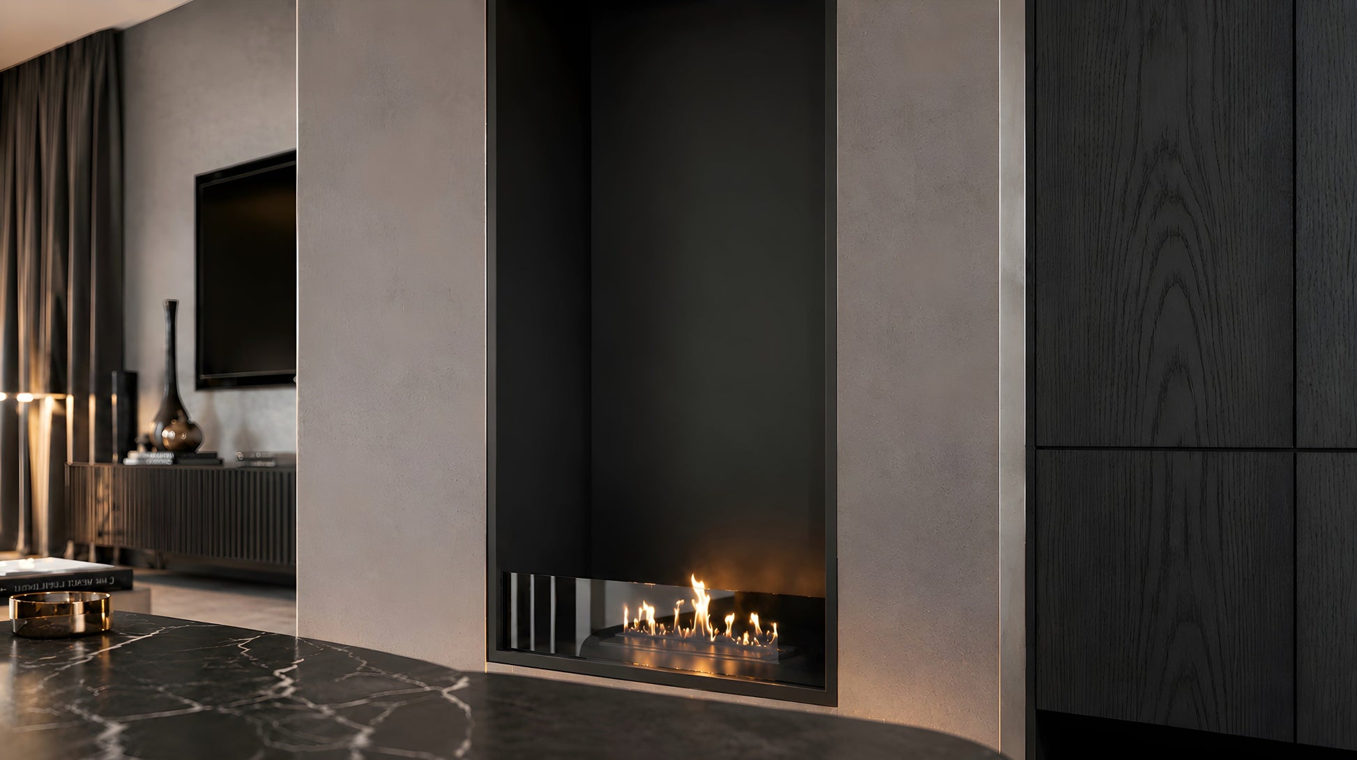 Selected Vertical Fireplace 80 x 160 cm