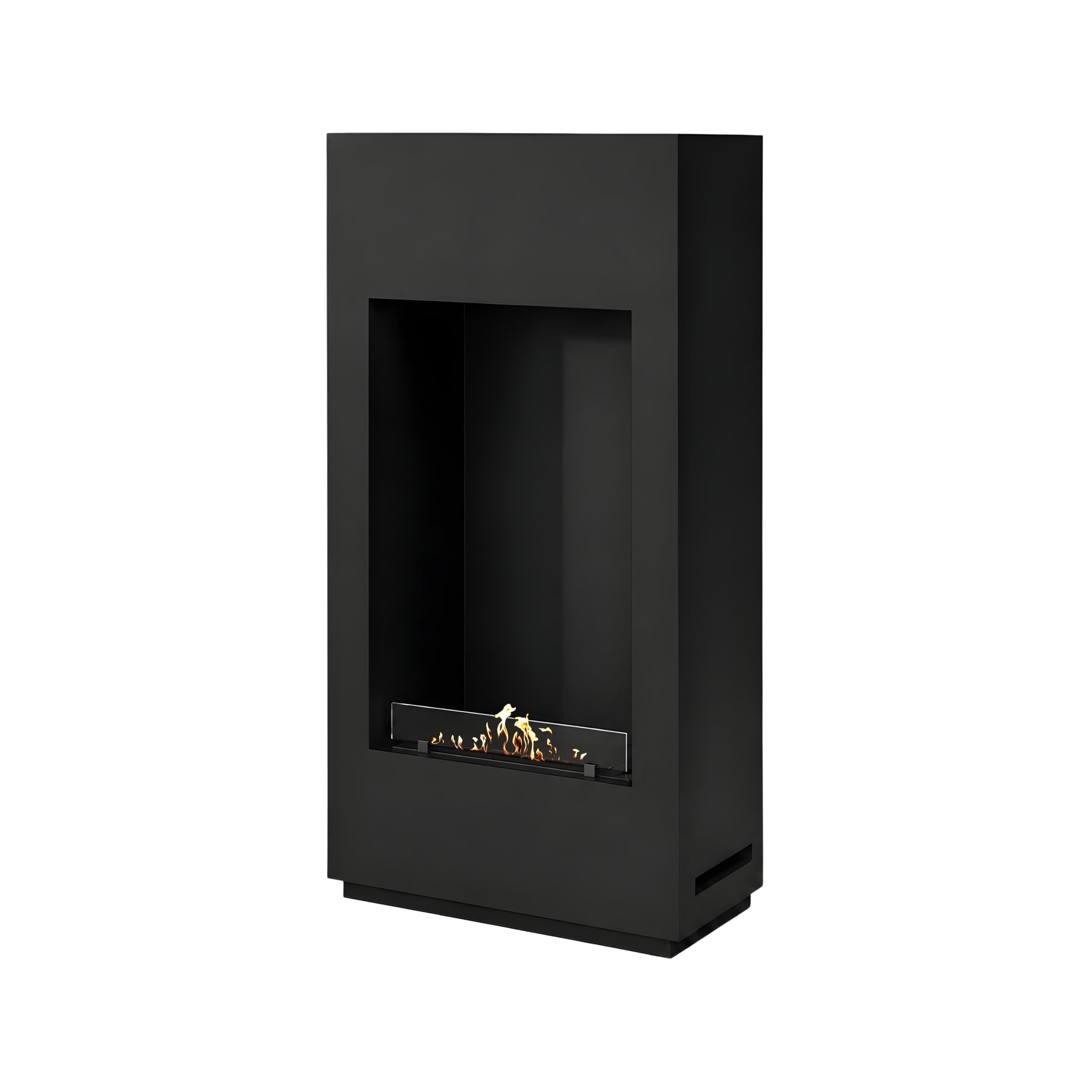 Soho Vertical Freestanding Fireplace Black H120 cm