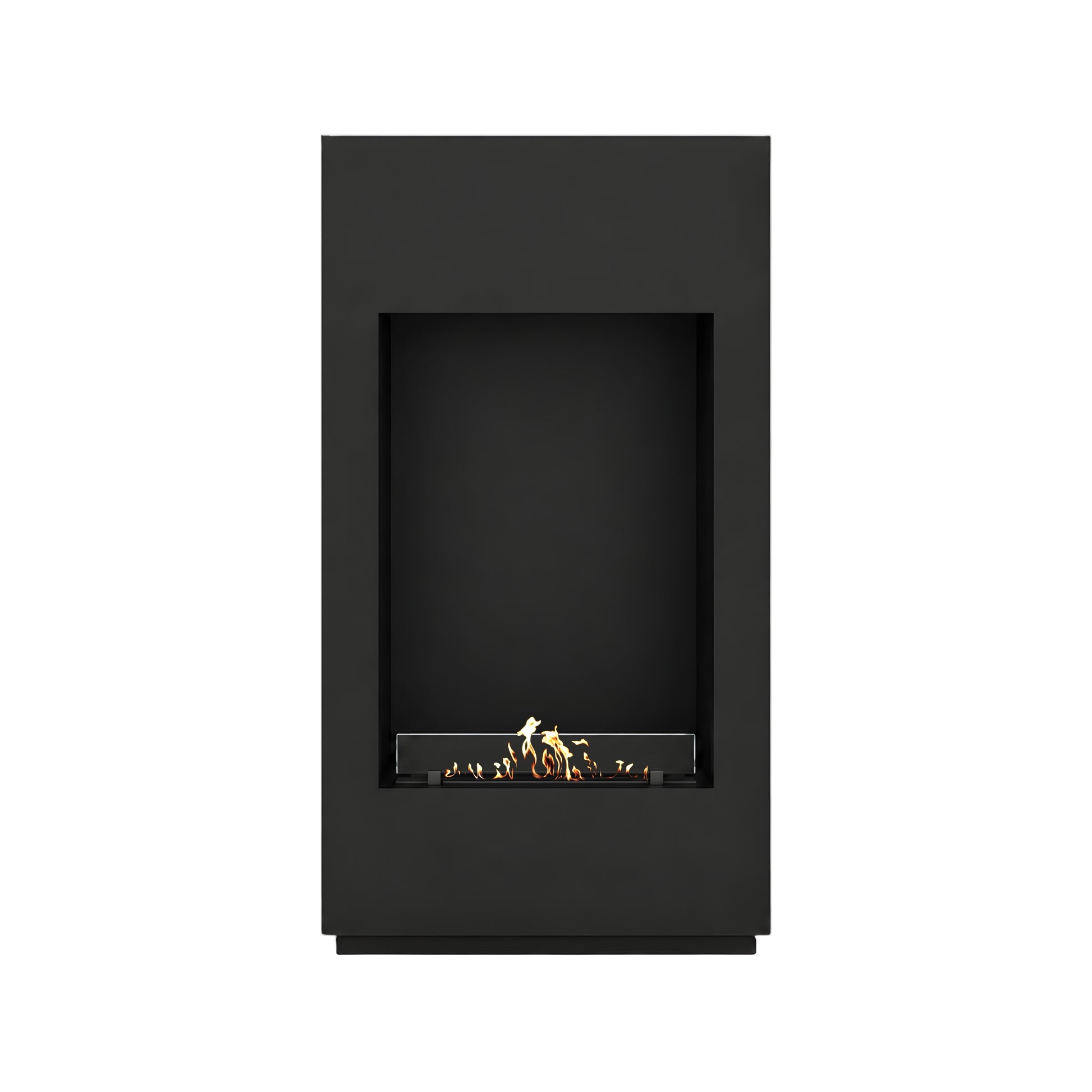 Soho Vertical Freestanding Fireplace Black H120 cm