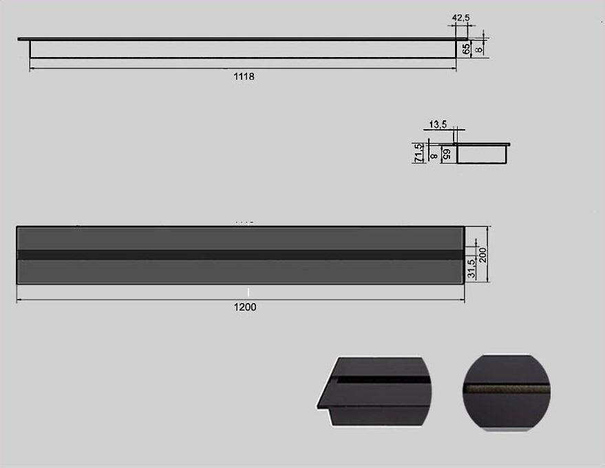 Line Bio Ethanol Brander 120 CM - Bioethanolhaarden