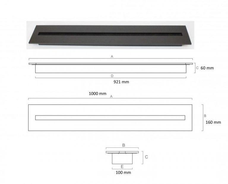 Bio Ethanol Brander 100 CM.