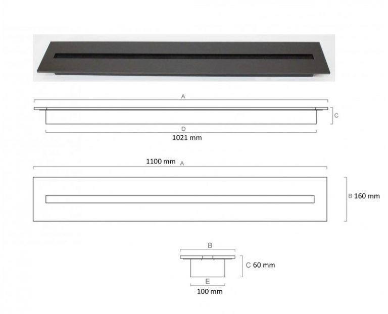 Bio Ethanol Brander 110 CM.