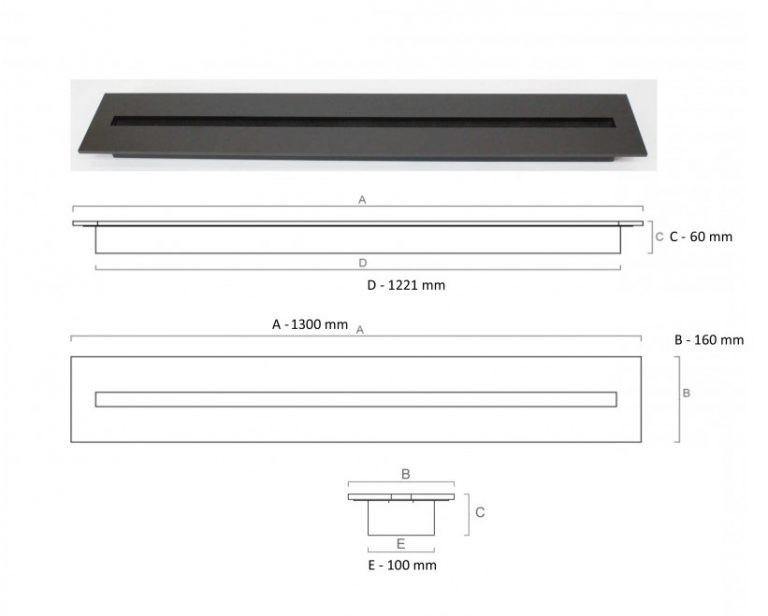 Bio Ethanol Brander 130 CM.