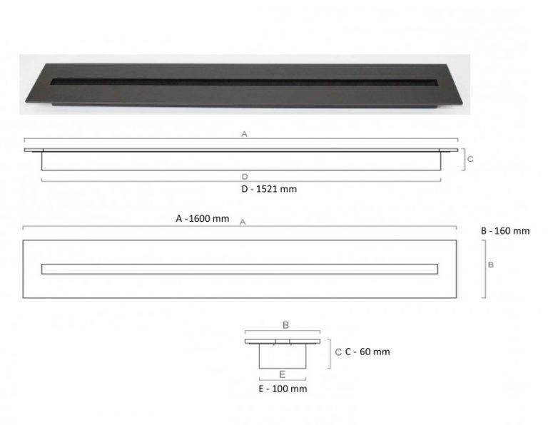 Bio Ethanol Brander 160 CM.