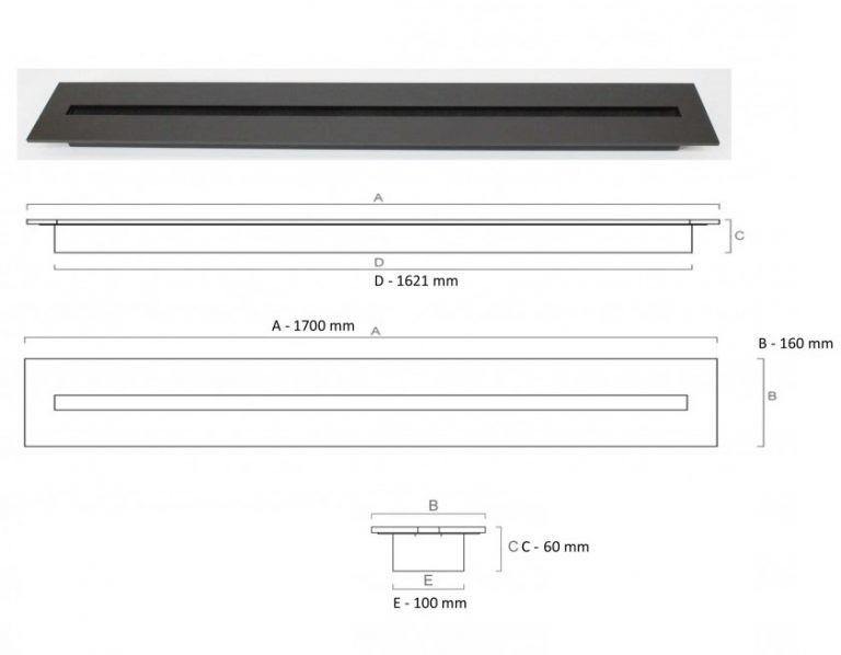 Bio Ethanol Brander 170 CM.