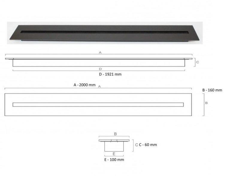 Bio Ethanol Brander 200 CM.