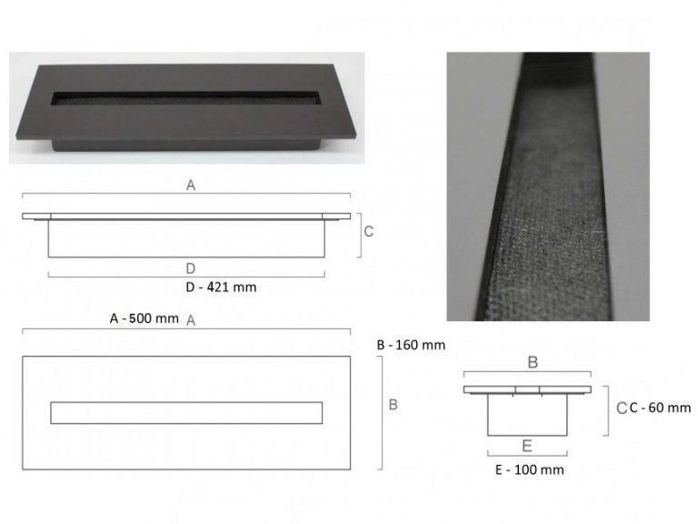 Bio Ethanol Brander 50 CM.