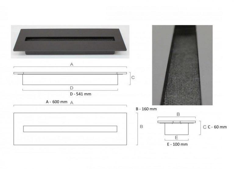 Bio Ethanol Brander 60 CM.