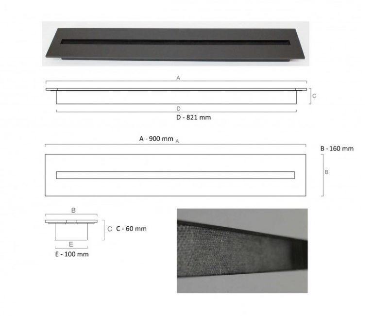 Bio Ethanol Brander 90 CM.