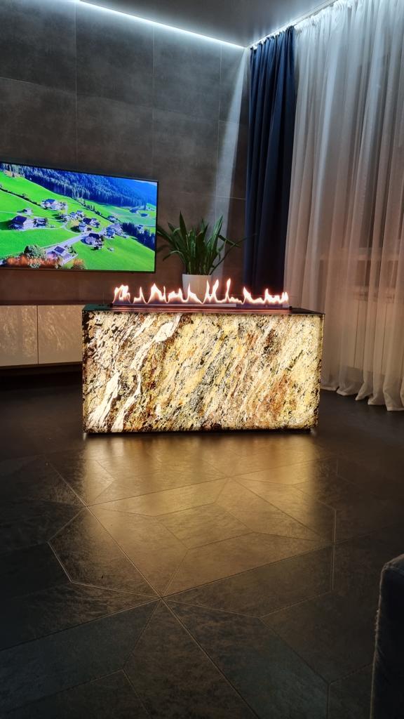 Maria COLD LED Freestanding Bio-Ethanol Fireplace (Product available on request)