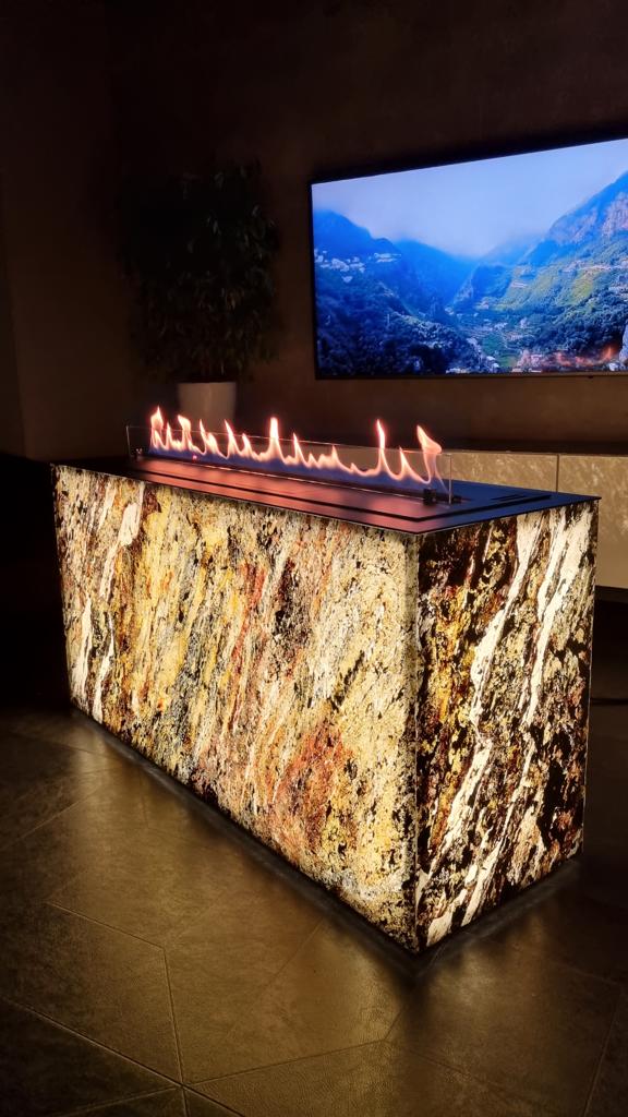 Maria COLD LED Freestanding Bio-Ethanol Fireplace (Product available on request)